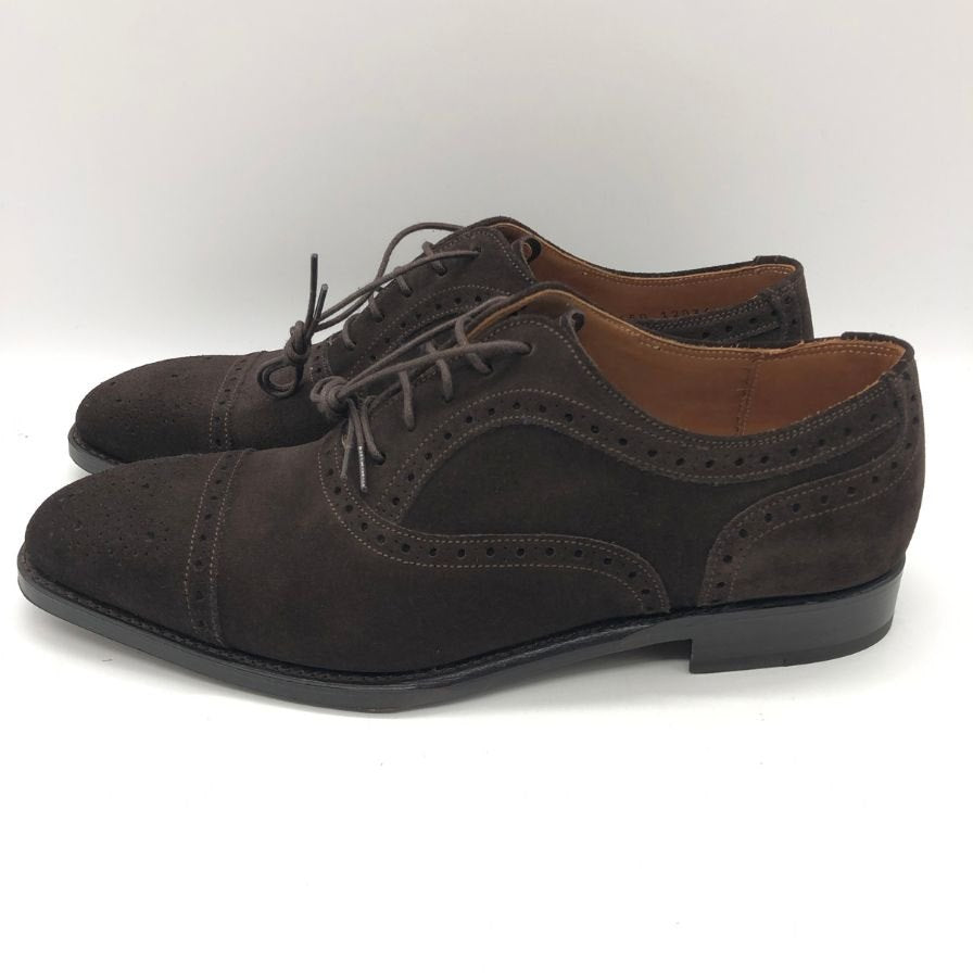 アンドレスセンドラ スエード フルブローグ ダークブラウン サイズ6ハーフ メンズ Andres Sendra 約25.0cm【AFD15】