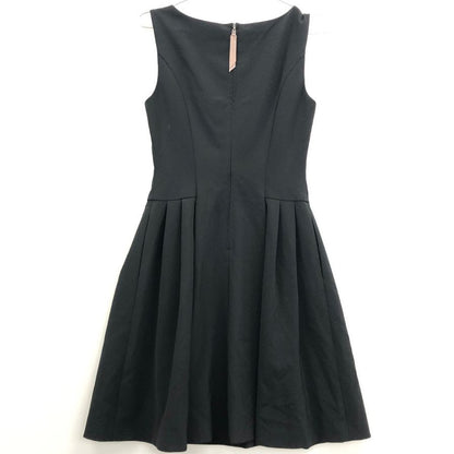 美品◆フォクシーニューヨーク ノースリーブワンピース ブライトダイヤ 31352 レディース サイズ38 ブラック  FOXEY NEWYORK 【AFB44】