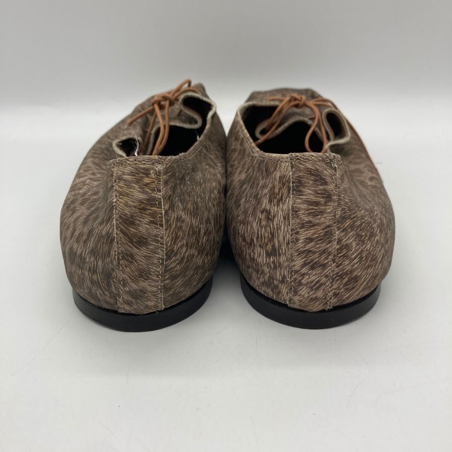 ジャック ソロヴィエール レースアップシューズ レイモンド想定 毛皮プリント  サイズ42 メンズ JACQUES SOLOVIERE 約27.0cm【YB1】