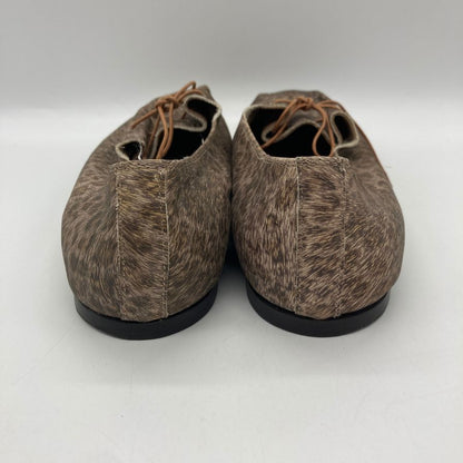 ジャック ソロヴィエール レースアップシューズ レイモンド想定 毛皮プリント  サイズ42 メンズ JACQUES SOLOVIERE 約27.0cm【YB1】