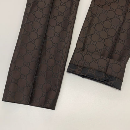 グッチ GG柄 スラックス レディース サイズ40 ブラウン  GUCCI 【AFB21】