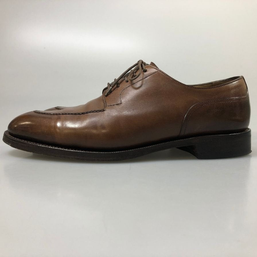 エドワードグリーン レザーシューズ Uチップ ドーバー ブラウン UK7E 32ラスト EDWARD GREEN DOVER ビジネスシューズ 約25.5cm【LA】【中古】