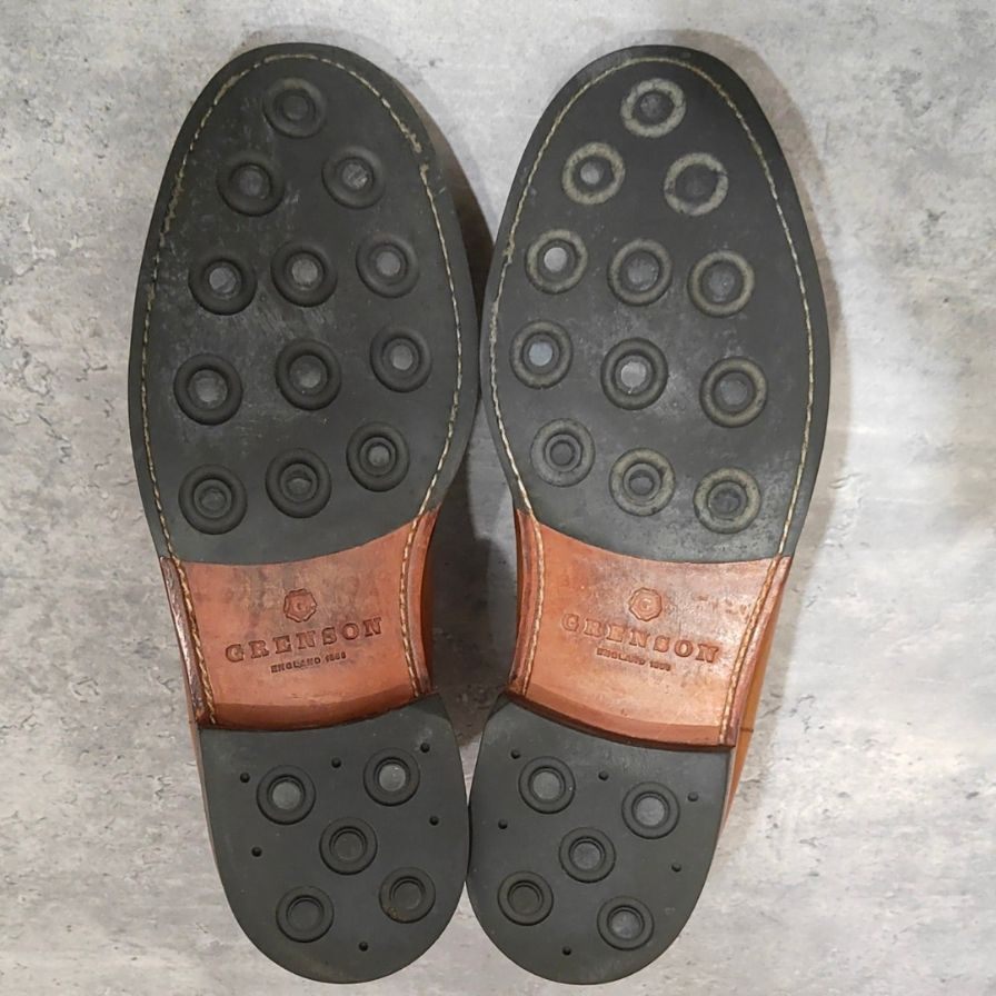 グレンソン チャッカブーツ ウェンデル カーフ ライトブラウン サイズUK7.5G GRENSON ブーツ 約25.5cm【LA】【中古】