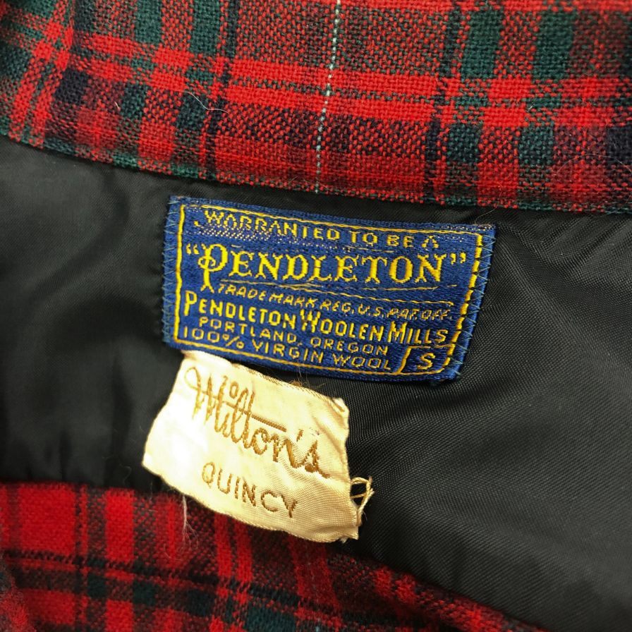 美品◆ペンドルトン 50S チェックシャツ USA製 レッド メンズ サイズS PENDLETON 【AFB41】