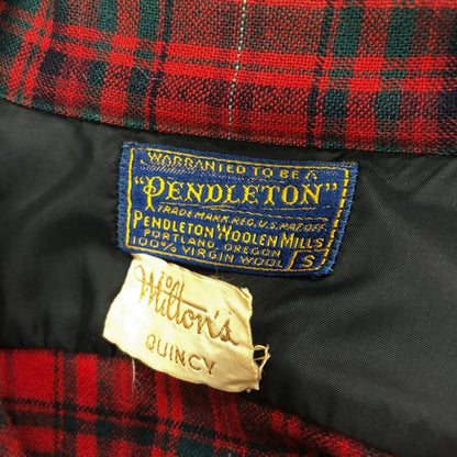 美品◆ペンドルトン 50S チェックシャツ USA製 レッド メンズ サイズS PENDLETON 【AFB41】