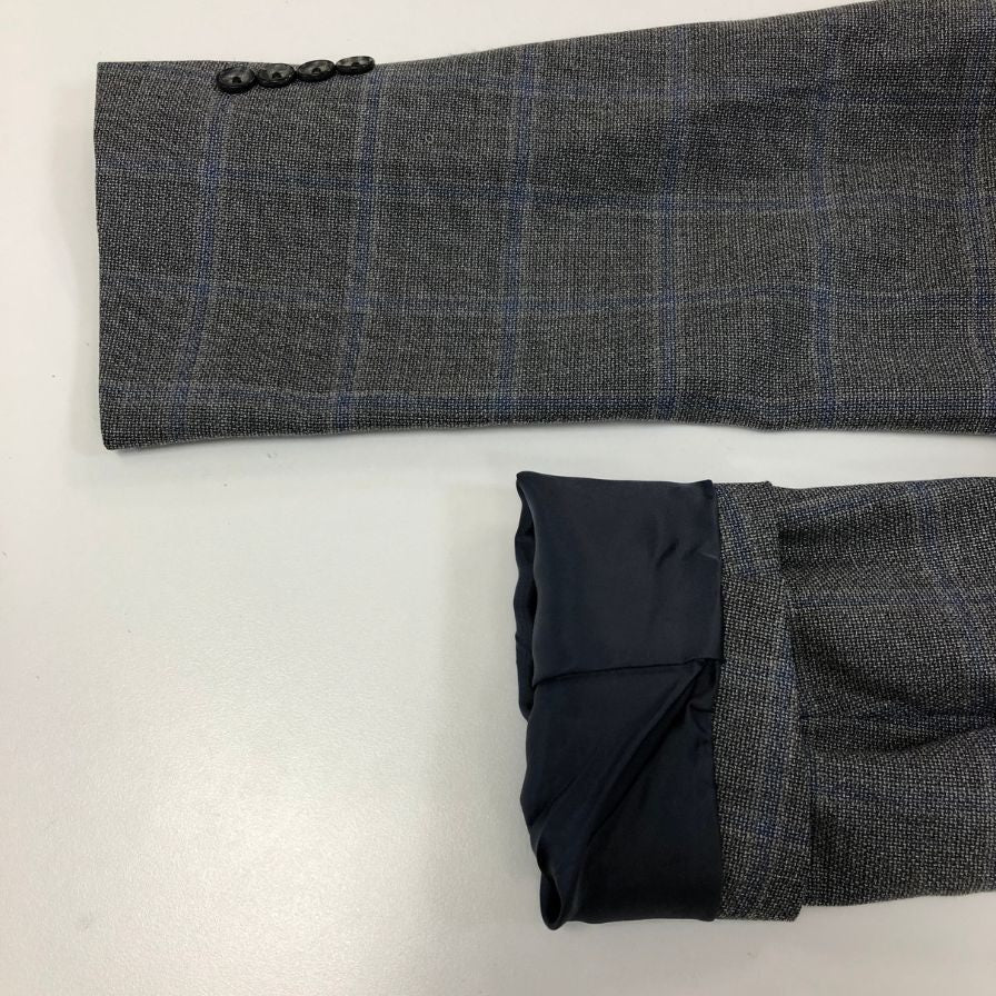 美品◆ブルックス ブラザーズ テーラードジャケット シングル グレー チェック柄 MILANO サイズ44 メンズ Brooks Brothers 【AFA16】