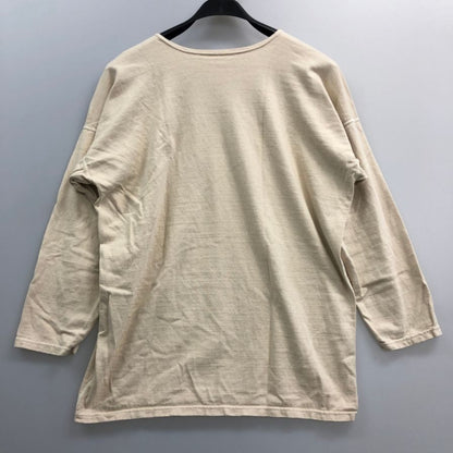 美品◆オールドホームステッダー クルーネック カットソー 長袖 メンズ サイズ44 アイボリー olde homesteader 【AFB46】