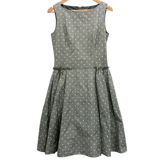 美品◆フォクシー ニューヨーク ワンピース ドット 水玉 28868 グレー レディース サイズ40 FOXEY NEW YORK 【AFB10】