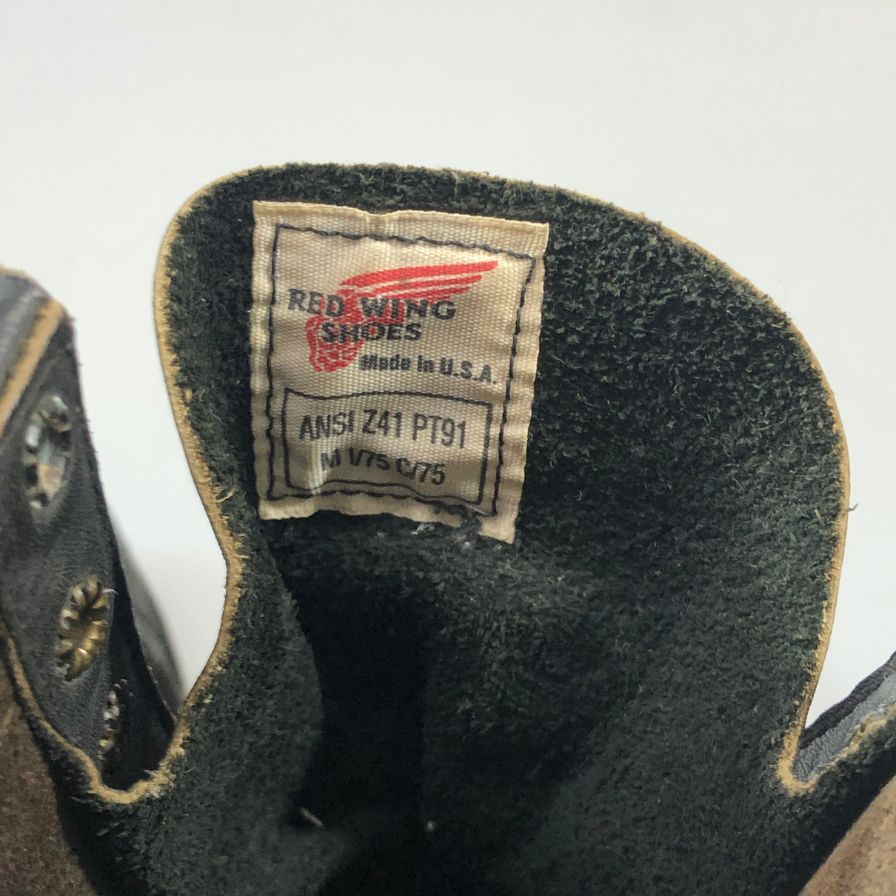 レッドウィング レザーブーツ 4420 PT91 スチールトゥ バリスティックナイロン アイアンレンジャー メンズ US7.5D ブラック REDWING 約25.5cm【AFC34】