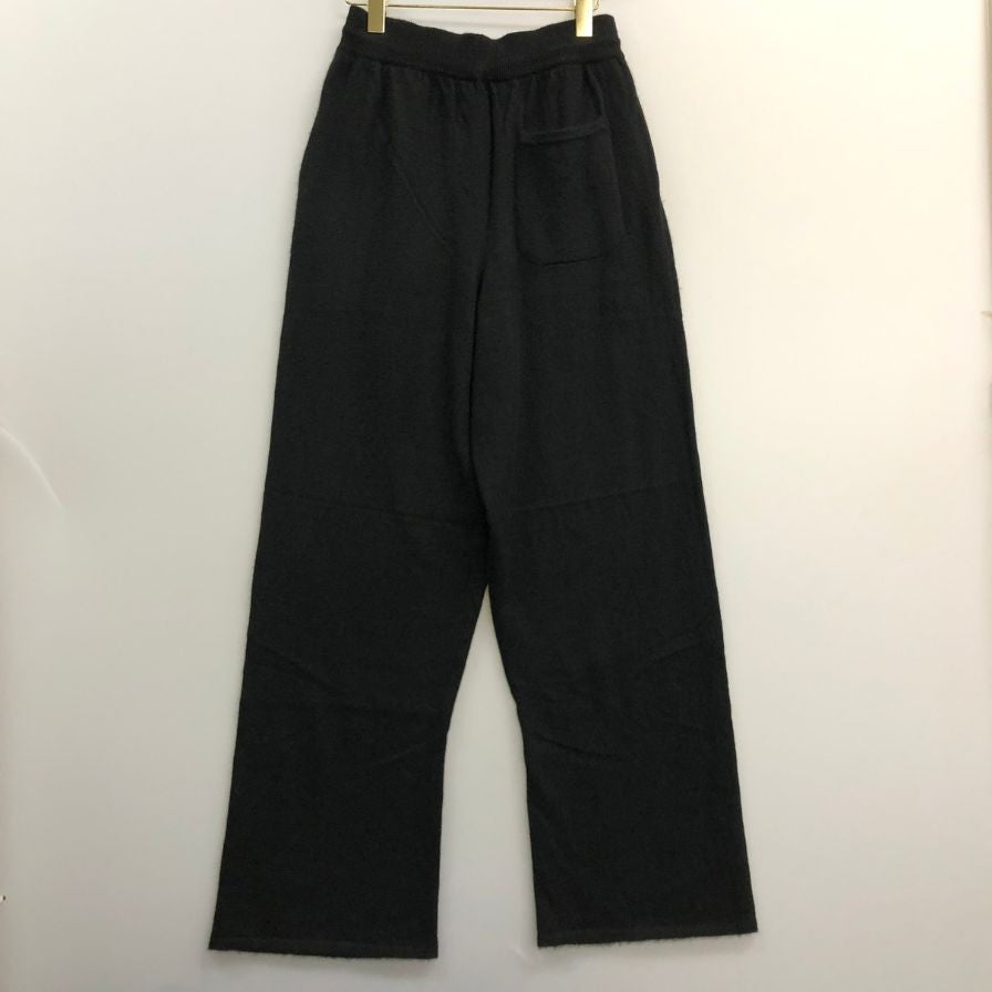 キャッシュ＆バルバ モンゴリアン カシミヤ ワイドパンツ OMCPT001 ブラック サイズ2 Cash & Barba 【AFB7】