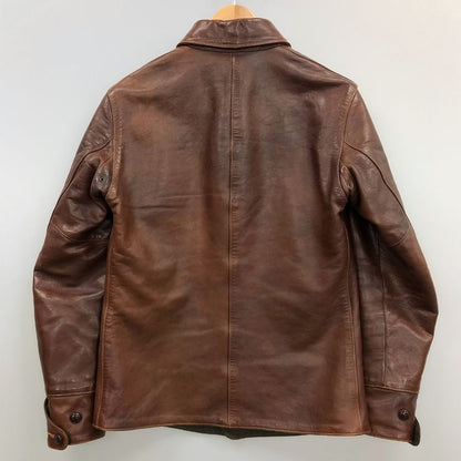 美品◆フリーホイーラーズ レザーコート ホースハイド 馬革 ブレーキマンコート ブラウン レディース サイズ34 FREEWHEELERS BRAKEMAN COAT 【AFG1】