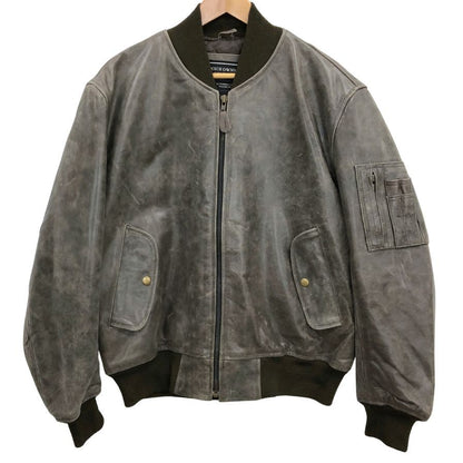 中古◆ジョン オウンビー カンパニー アウター MA-1 レザー ブラウン系 メンズ サイズM John Ownbey Company 【AFG1】