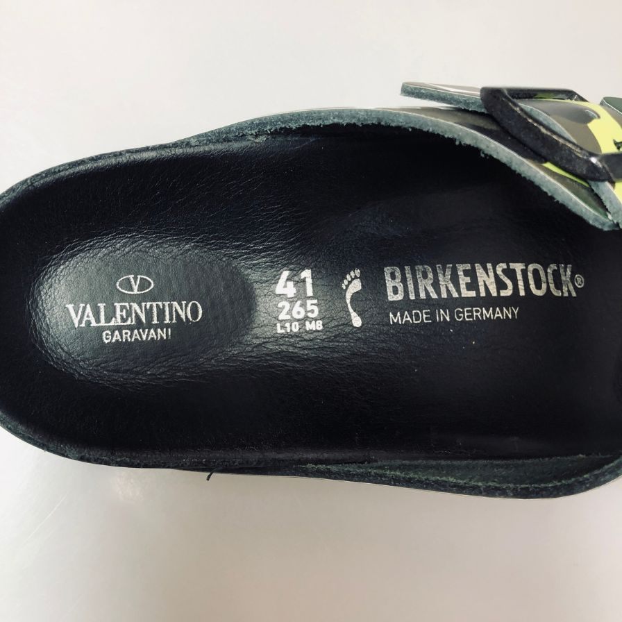 ヴァレンティノ ガラヴァーニ×ビルケンシュトック サンダル アリゾナ 迷彩柄 メンズ サイズ41 VALENTINO GARAVANI×BIRKENSTOCK 約26.5cm【AFC34】