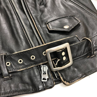 中古◆ショット レザージャケット ライダースジャケット USA製 レザー メンズ ブラック サイズ36 Schott 【AFG1】
