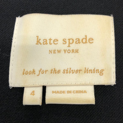 中古◆ケイト スペード ワンピース 半袖 膝丈 スパンコール 装飾 ブラック レディース サイズ4 kate spade 【AFB2】