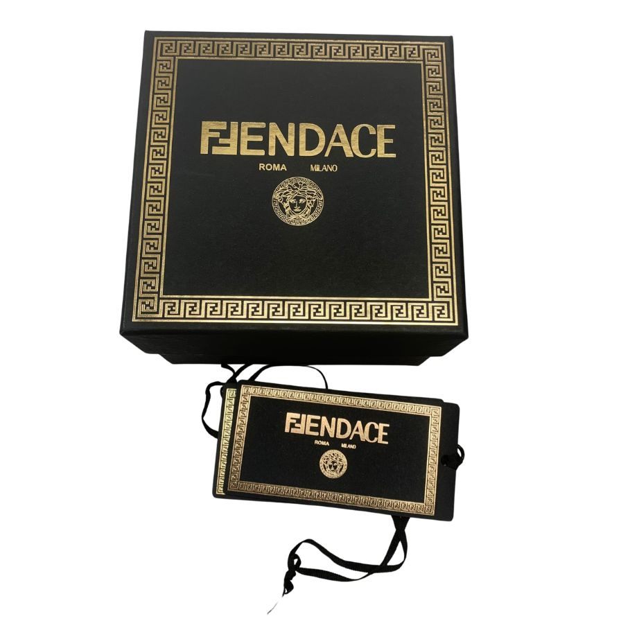 新品同様◆フェンディ×ヴェルサーチ ネックレス フェンダーチェ FFグレカ ゴールド レディース 8AH609 FENDI×VERSACE  FENDACE【AFI12】