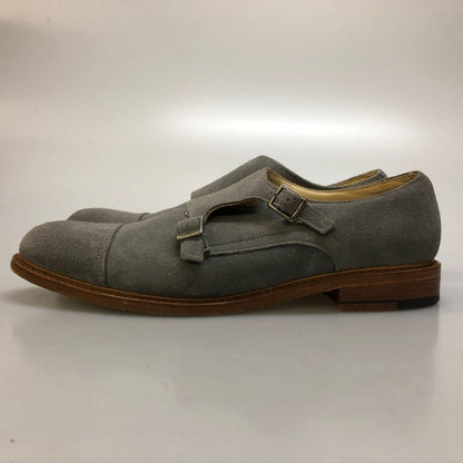 パラブーツ レザーシューズ ダブルモンク スエード メンズ グレー サイズUK8.5 Paraboot スエードシューズ 約27.0cm【LA】【中古】