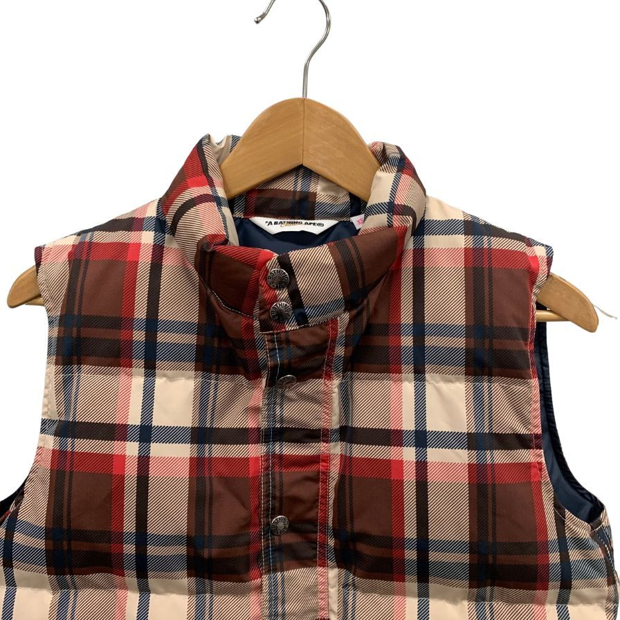 A BATHING APE ダウンベスト チェック APE ダウンベスト ラブジェネ