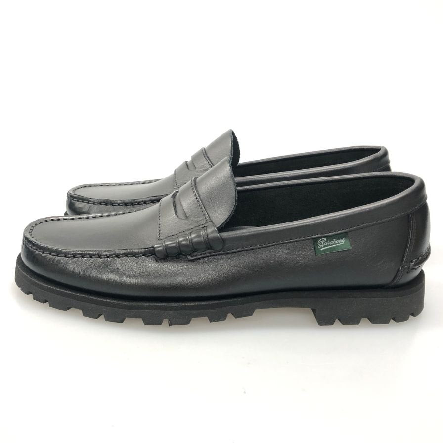 パラブーツ ローファー 0223 カーフ メンズ ブラック サイズ6ハーフ Paraboot ローファー 約25.0cm【LA】【中古】