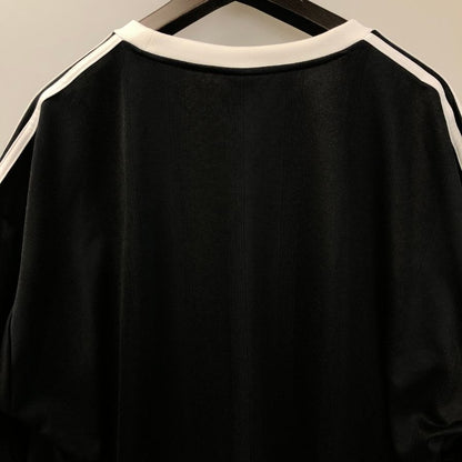 極美品◆アディダス アディカラー 半袖Tシャツ ジャカード ジャージー ブラック メンズ サイズ3XL ADIDAS 【AFB3】