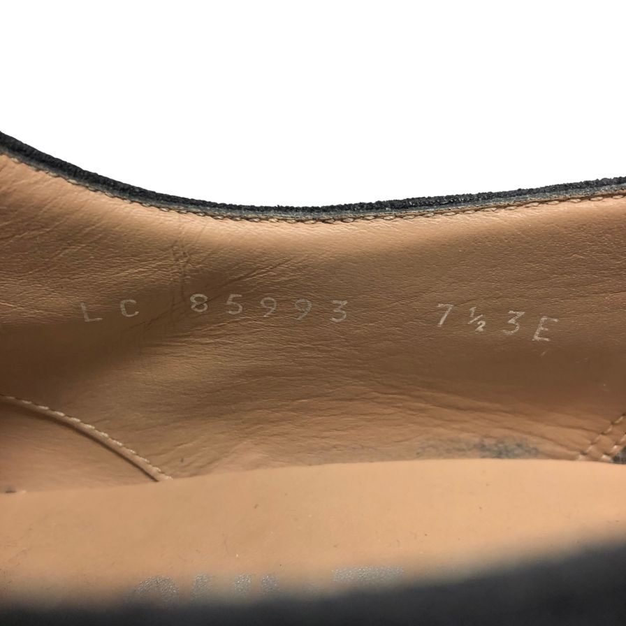 フェラガモ レザーシューズ プレーントゥ スエード ネイビー UK7.5 3E FERRAGAMO 約26.0cm【AFC32】