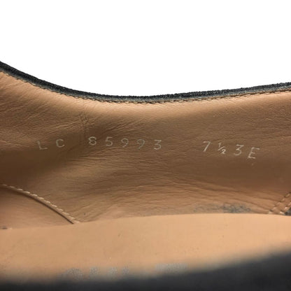 フェラガモ レザーシューズ プレーントゥ スエード ネイビー UK7.5 3E FERRAGAMO 約26.0cm【AFC32】