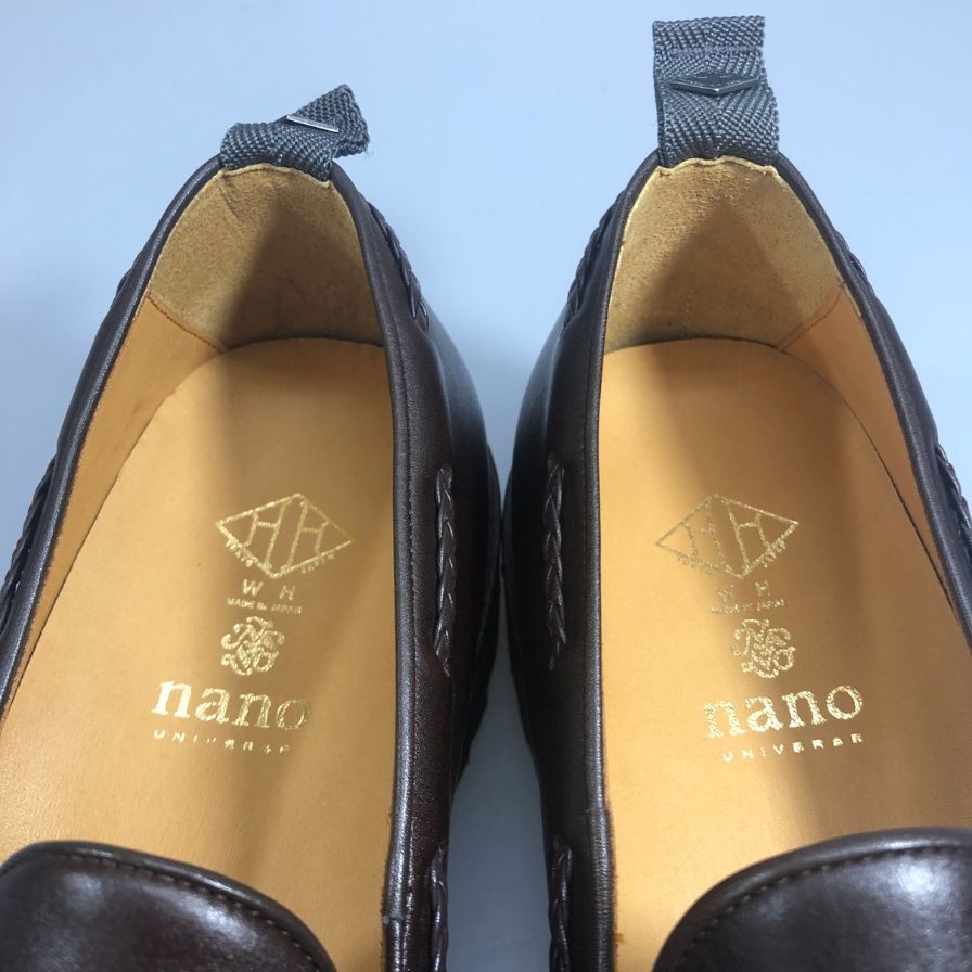ダブルエイチ ナノユニバース別注 ツイストタッセルローファー ケネディ ブラウン サイズ9 WH nano universe KENNEDY 約27.0cm【AFD3】