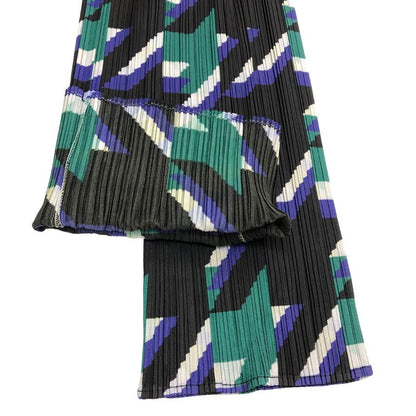 プリーツプリーズ パンツ 幾何学模様 サイズ3 PP11-JF713 PLEATS PLEASE ISSEY MIYAKE 【AFB10】