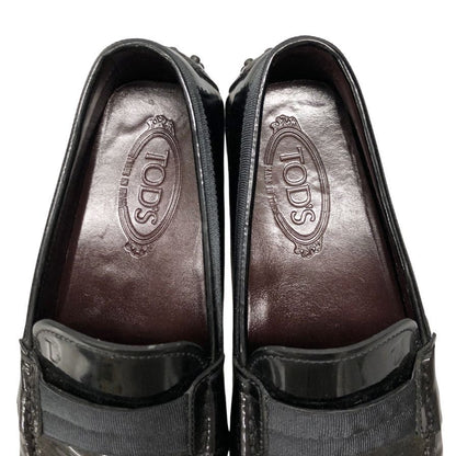 トッズ ローファー トライビングシューズ パテントレザー ブラウン メンズ サイズ7 TOD’S 約25.5cm【AFC44】