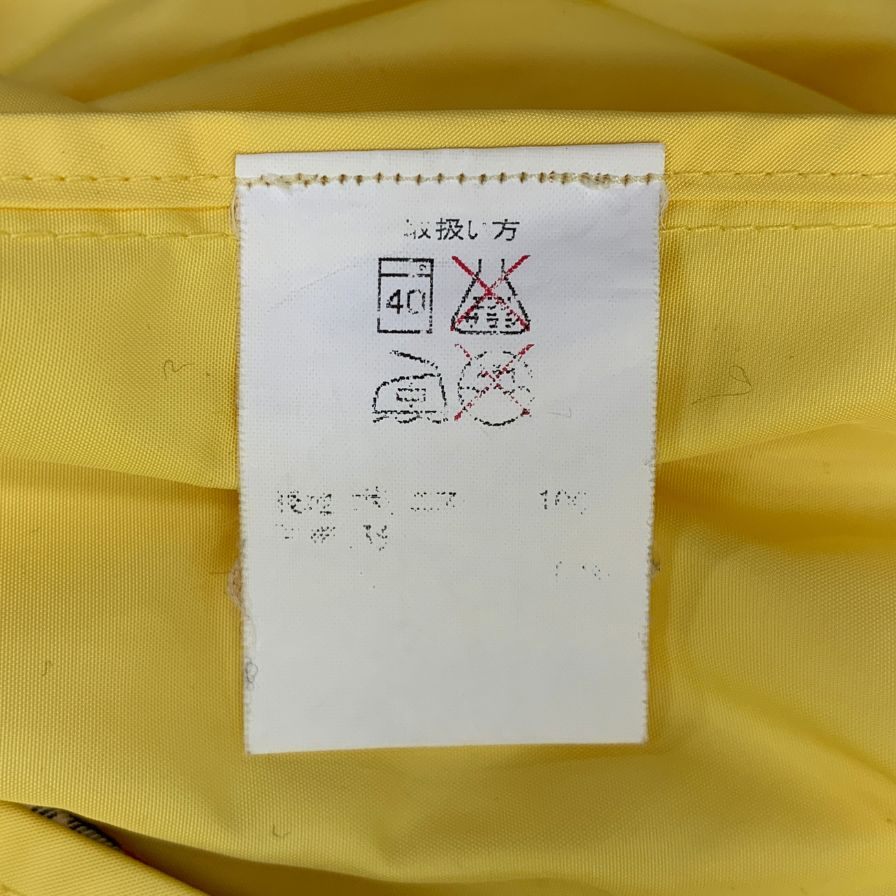 中古◆ブルックスブラザーズ ジャケット ナイロン 裏地チェック イエロー メンズ サイズXL Brooks Brothers 【AFB30】