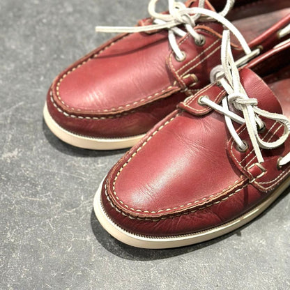パラブーツ レザーデッキシューズ バース バーガンディ  メンズ UK7 PARABOOT ビジネスシューズ 約25.5cm【LA】【中古】