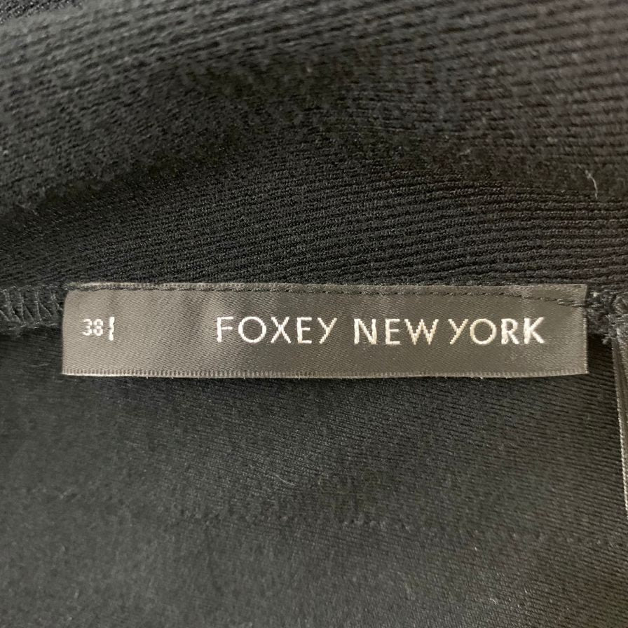 極美品◆フォクシー ニューヨーク ロングカーディガン レーヨン 29287-NAJFF411V ブラック レディース サイズ38 FOXEY NEW YORK 【AFB9】