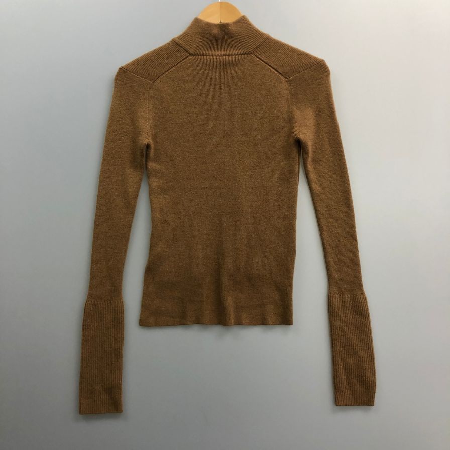 美品◆マメ クロゴウチ ニットセーター MM17AW-KN027 カシミア シルク ニット ハイネック ベージュ系 サイズ2 レディース Mame Kurogouchi 【AFB17】