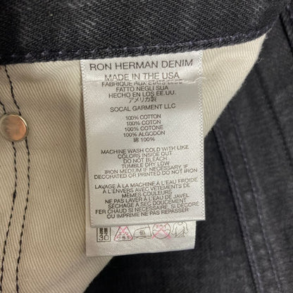 ロン ハーマン デニム パンツ USA製 セルビッジ 赤耳 メンズ サイズ31 ブラック Ron Herman Denim 【AFB41】