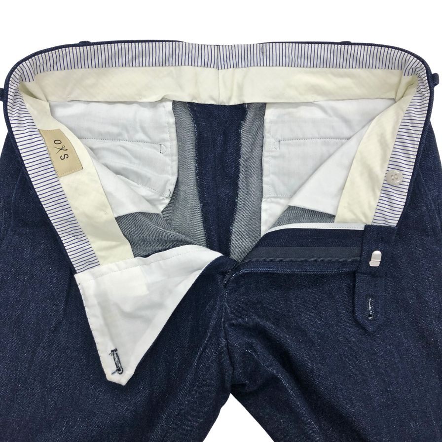 エスオー ストラスブルゴ スラックス パンツ デニム トラウザー インディゴ メンズ サイズ44 SO 【AFB4】