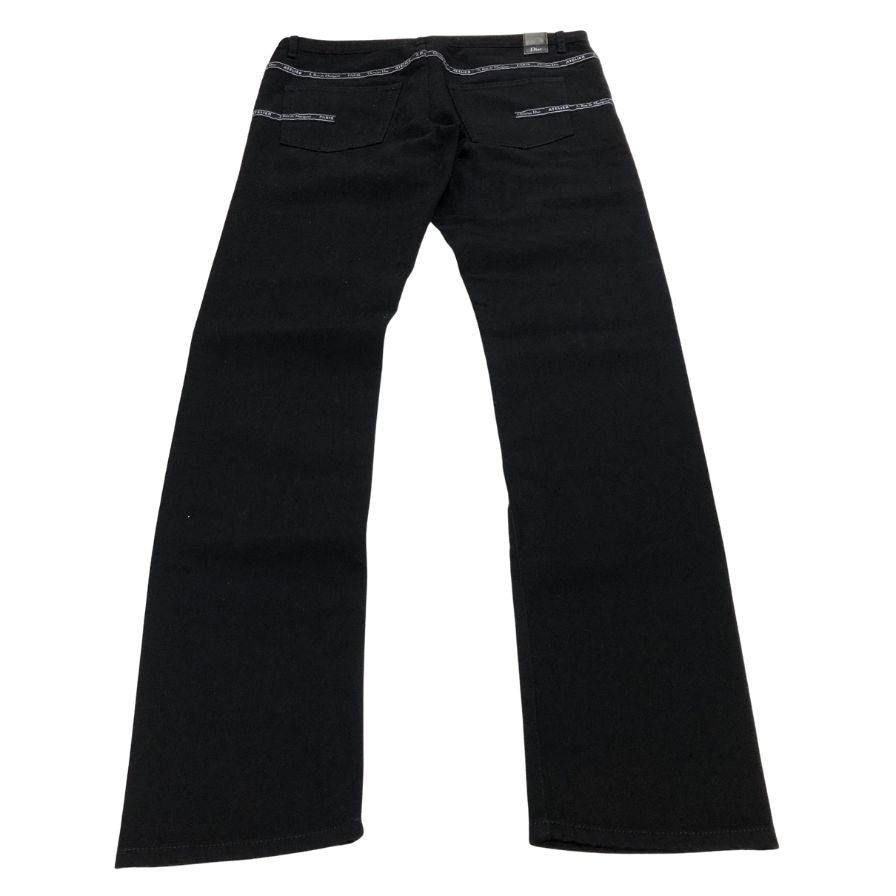 ディオール オム アトリエライン デニムパンツ SLIM17.5 ブラック サイズ34 メンズ DIOR HOMME 【AFB47】