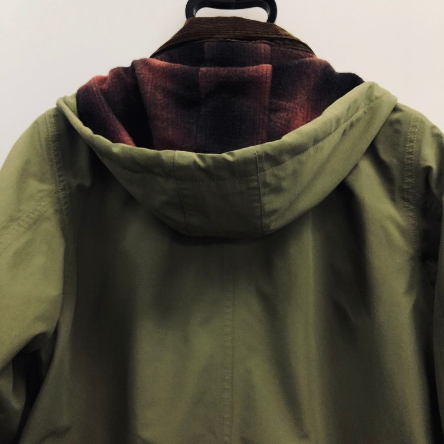 極美品◆ウエストライド モッズコート M47 内側チェック カーキ メンズ サイズ36 WESTRIDE 【AFA3】
