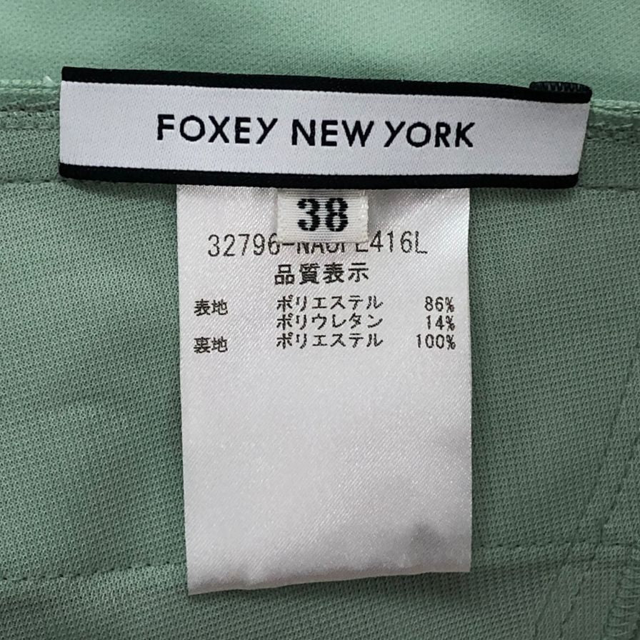 新品同様◆フォクシーニューヨーク ノースリーブ  ワンピース バロン  32796 レディース サイズ38 グリーン FOXEY NEWYORK 【AFB44】