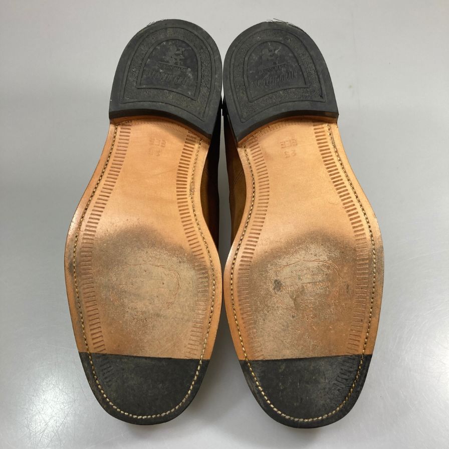 スコッチグレイン スリッポン 0127 スクエアトゥ スエード メンズ ブラウン サイズ25 SCOTCH GREAIN 約25.0cm【AFC53】