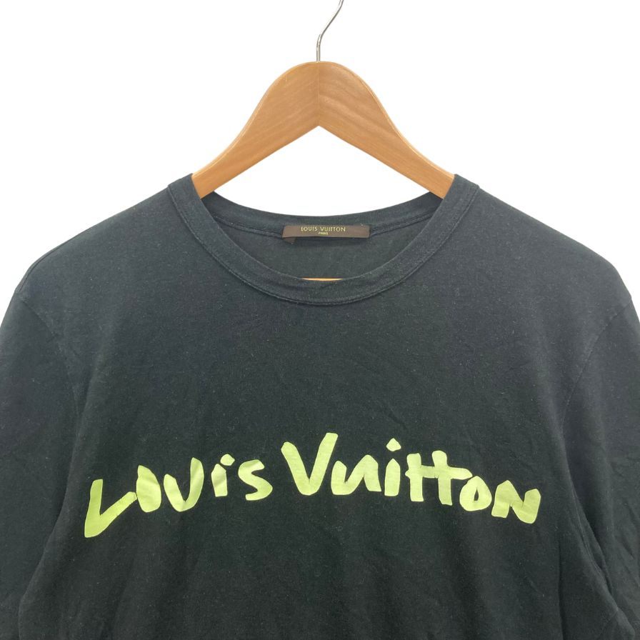 中古◆ルイヴィトン Tシャツ グラフィティロゴ ブラック メンズ サイズM Louis Vuitton 【AFB28】