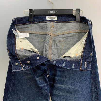 ロン ハーマン デニム パンツ シワ加工 USA製 セルビッジ 青耳 メンズ サイズ31 インディゴ Ron Herman Denim 【AFB45】
