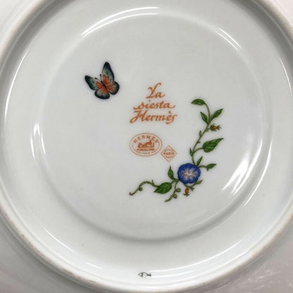 エルメス シエスタ イエロー ソーサーのみ 18cm 総柄 HERMES【AFI28】【中古】