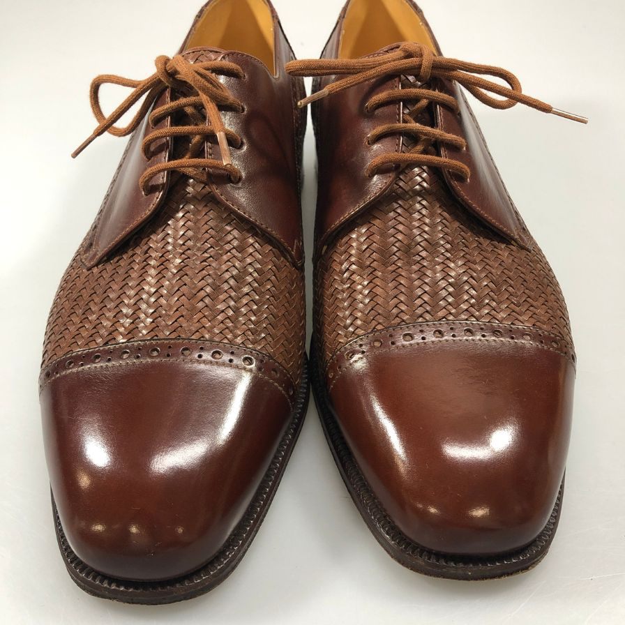 タニノクリスチー 131526 パンチドキャップトゥ カーフ イントレチャート ブラウン UK6.5 TANINO CRISCI 約25.0cm【AFC30】