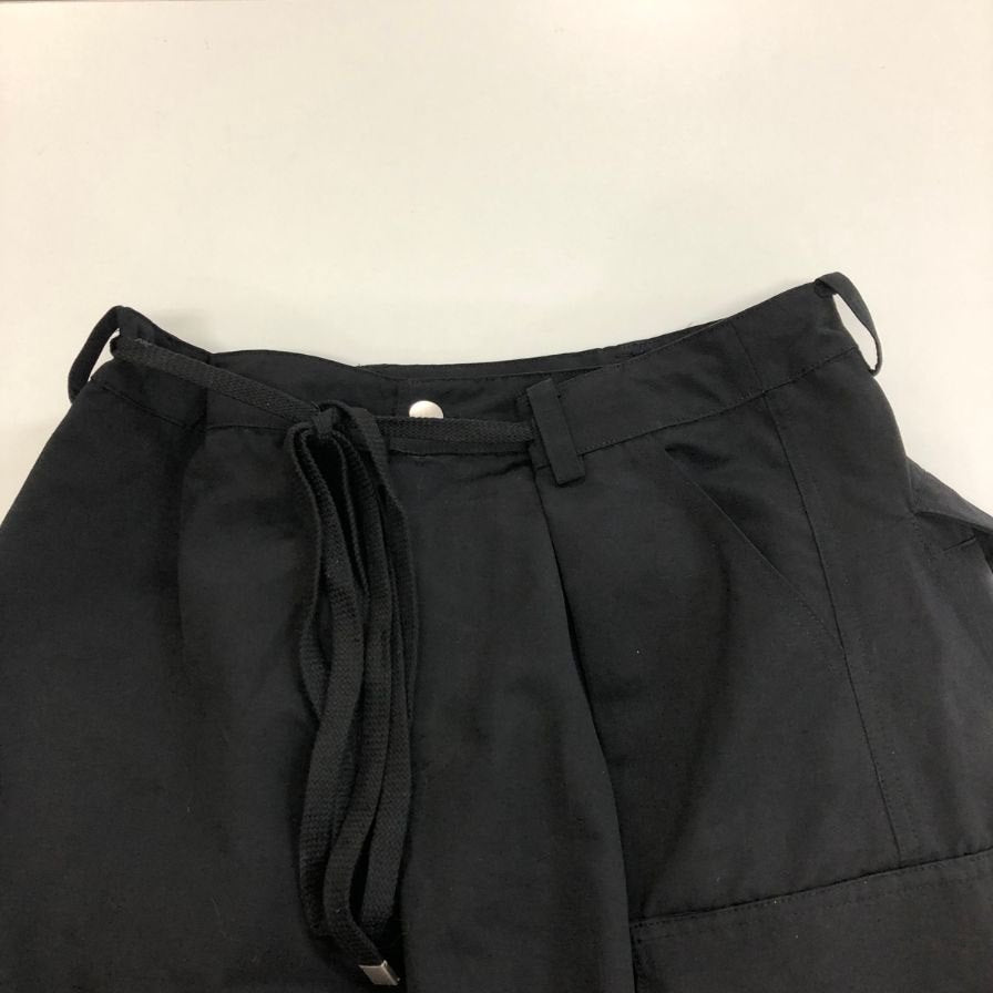 レース レ ソル カーゴパンツ ワイドパンツ レディース ブラック サイズS Rase le sol 【AFB22】