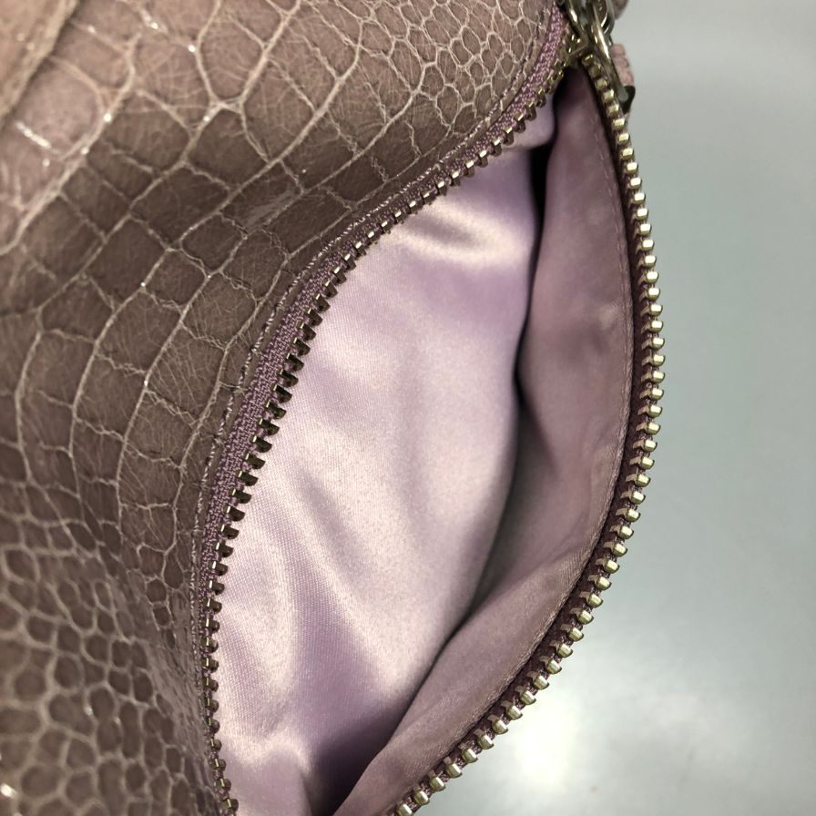 コーチ ショルダーバッグ レザー クロコダイル型押し パープル系 レディース 15384 COACH【AFE5】