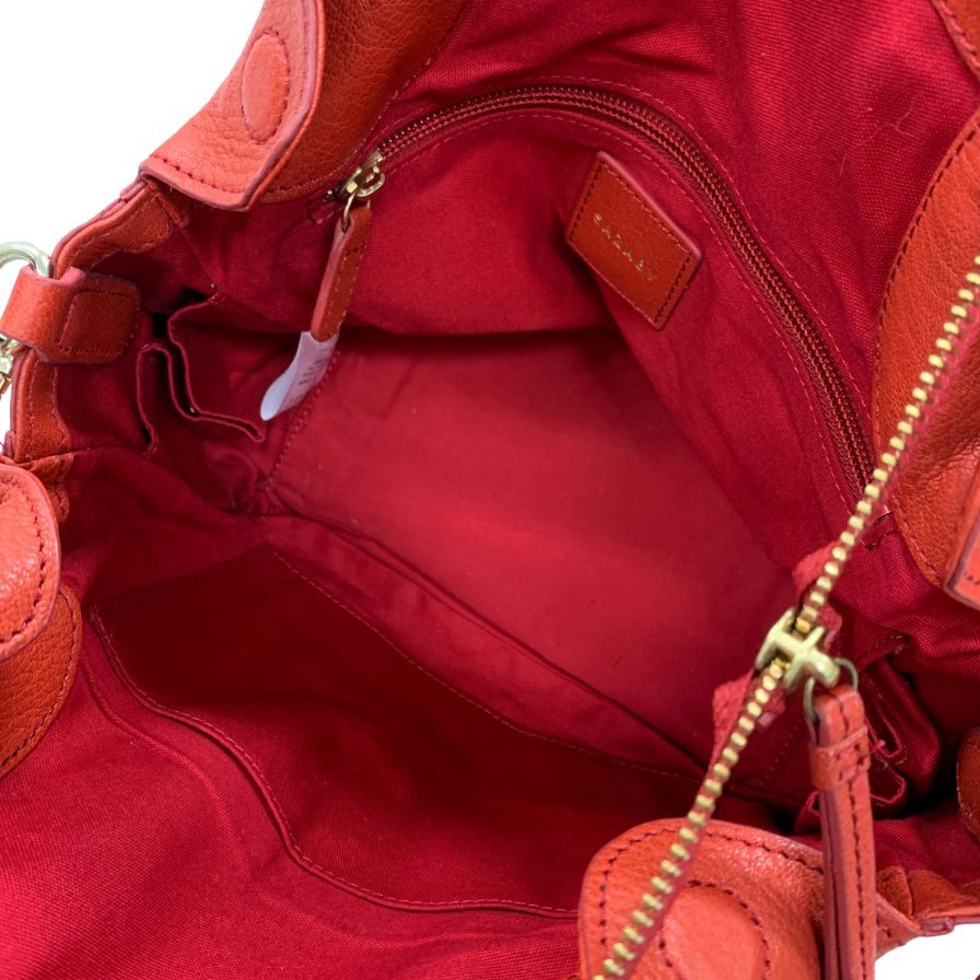 サザビー レザーショルダーバッグ 2WAY レッド レディース The SAZABY LEAGUE【AFE9】