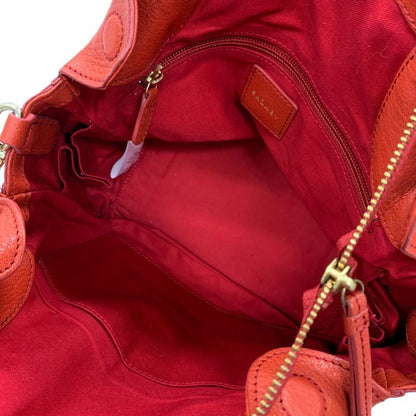 サザビー レザーショルダーバッグ 2WAY レッド レディース The SAZABY LEAGUE【AFE9】