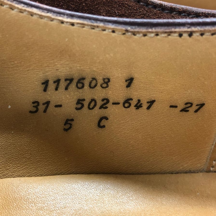 ジェイエムウエストン レザーシューズ ゴルフ 641 Uチップ スエード タン ブラウン サイズUK5 J.M. WESTON ビジネスシューズ 約23.5cm【LA】【中古】