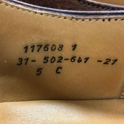 ジェイエムウエストン レザーシューズ ゴルフ 641 Uチップ スエード タン ブラウン サイズUK5 J.M. WESTON ビジネスシューズ 約23.5cm【LA】【中古】