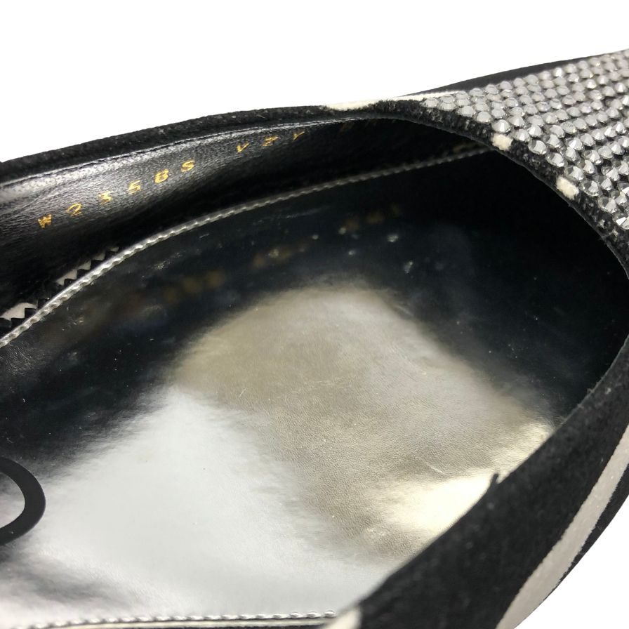 トムフォード パンプス サンダル  ビジューあしらい レディース サイズ36.5 ブラック×ホワイト TOM FORD 約23.0cm【AFC33】